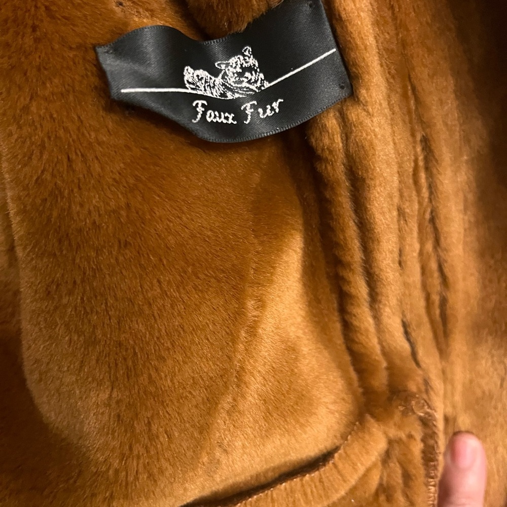 Rachel Zoe Brown Suede fur Coat Size M - Picture 11 of 16